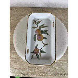 Royal Worcester Evesham Gold Trim Rectangle Oven To Table Serving Baking Dish